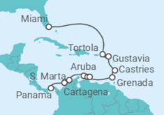 Itinerario del Crucero Carnaval de colores del Caribe - Regent Seven Seas