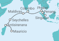 Itinerario del Crucero Descubrimientos de maravilla y alegría - Regent Seven Seas