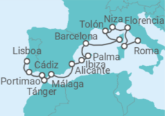 Itinerario del Crucero Costas atemporales - Regent Seven Seas