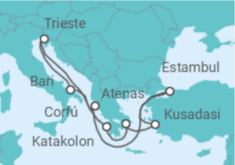 Itinerario del Crucero Grecia, Turquía e Italia - Con vuelos - MSC Cruceros
