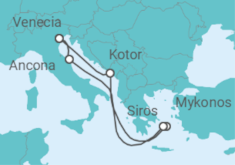 Itinerario del Crucero Las joyas del Adriático  - MSC Cruceros