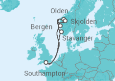 Itinerario del Crucero Noruega - Cunard