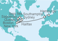 Itinerario del Crucero Desde Nueva York a Hamburgo (Alemania) - Cunard