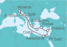 Itinerario del Crucero Italia, Grecia, Egipto, Croacia - MSC Cruceros