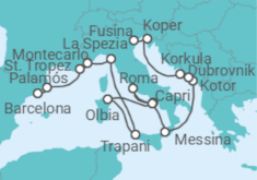 Itinerario del Crucero Italia en su totalidad - Regent Seven Seas