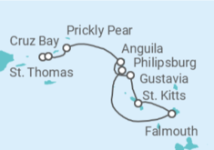Itinerario del Crucero Guadalupe, Reino Unido - Seadream Yacht Club