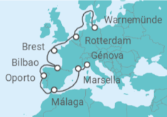Itinerario del Crucero Holanda, Portugal, Francia - MSC Cruceros