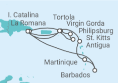Itinerario del Crucero Martinica, Antigua, Islas Vírgenes - MSC Cruceros