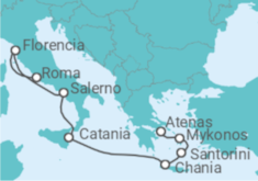Itinerario del Crucero De los mitos Cicládicos a los ritmos playeros  - Virgin Voyages