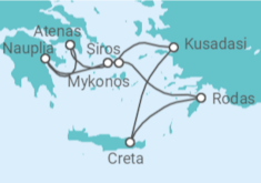 Itinerario del Crucero Grecia, Turquía - Silversea