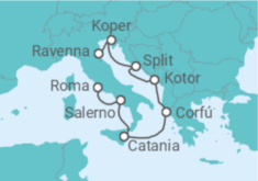 Itinerario del Crucero Italia, Grecia, Montenegro, Croacia, Eslovenia - NCL Norwegian Cruise Line
