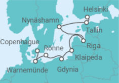 Itinerario del Crucero El Báltico: Alemania, Suecia y Polonia - NCL Norwegian Cruise Line
