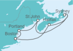 Itinerario del Crucero Canadá - NCL Norwegian Cruise Line