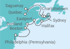 Itinerario del Crucero Canadá y Nueva Inglaterra: Bar Habor y Halifax - NCL Norwegian Cruise Line