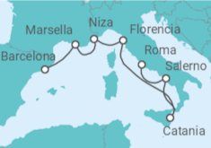 Itinerario del Crucero Mediterráneo: Florencia y Marsella  - NCL Norwegian Cruise Line