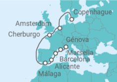 Itinerario del Crucero Holanda, Francia, España - MSC Cruceros
