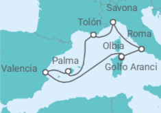 Itinerario del Crucero Historia y belleza natural - Costa Cruceros