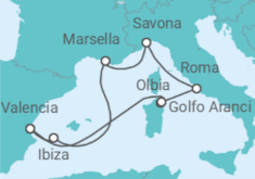 Itinerario del Crucero Historia y belleza natural - Costa Cruceros