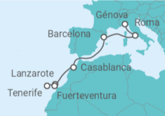 Itinerario del Crucero Islas Canarias - MSC Cruceros