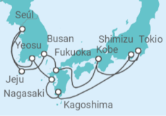 Itinerario del Crucero Viaje completo Japón y Corea del Sur - Con vuelos - Holland America Line