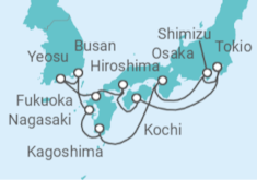 Itinerario del Crucero Viaje completo Japón - Con vuelos - Holland America Line