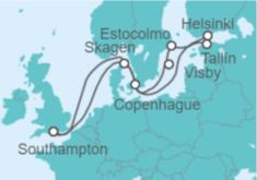 Itinerario del Crucero Capitales Bálticas - Celebrity Cruises