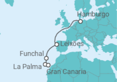 Itinerario del Crucero Cultura y naturaleza en el Atlántico - Nicko Cruises