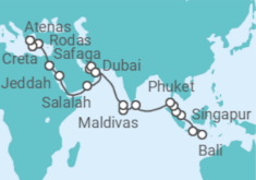 Itinerario del Crucero Desde Asia a Occidente - Nicko Cruises