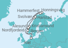 Itinerario del Crucero El oeste de Noruega en el punto de mira - Nicko Cruises