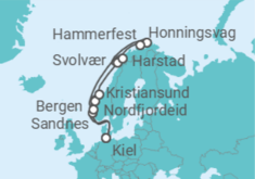 Itinerario del Crucero Noruega occidental con todas sus facetas - Nicko Cruises