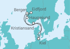 Itinerario del Crucero La fascinación del sur de Noruega - Nicko Cruises