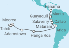 Itinerario del Crucero Navidad y Año Nuevo entre Sudamérica y los Mares del Sur - Nicko Cruises