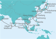 Itinerario del Crucero Segmento vuelta al mundo: de Manila a Salalah (Omán) - Nicko Cruises