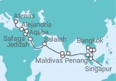 Itinerario del Crucero De Vietnam hasta Atenas - Nicko Cruises