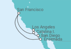 Itinerario del Crucero Costas de California - Princess Cruises