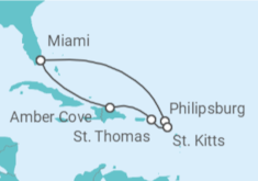 Itinerario del Crucero St. Maarten, St. Thomas, República Dominicana - MSC Cruceros