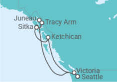 Itinerario del Crucero Alaska - Holland America Line