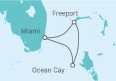 Itinerario del Crucero Ocean Cay, Bahamas - MSC Cruceros