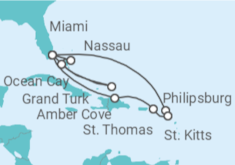 Itinerario del Crucero St. Maarten, Estados Unidos, Bahamas - MSC Cruceros