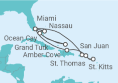 Itinerario del Crucero Bahamas, Puerto Rico, St. Thomas - MSC Cruceros