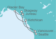 Itinerario del Crucero Alaska - Holland America Line