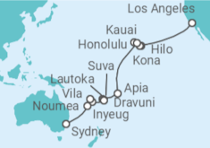 Itinerario del Crucero Desde Los Ángeles (EEUU) a Sydney (Australia) - Princess Cruises