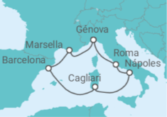 Itinerario del Crucero La música del mar - Costa Cruceros
