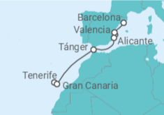Itinerario del Crucero Islas Canarias - Costa Cruceros