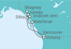 Itinerario del Crucero Alaska - Pasaje Interior - Princess Cruises