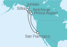 Itinerario del Crucero Alaska - Princess Cruises