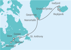 Itinerario del Crucero Islandia, Canadá - Seabourn