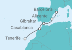 Itinerario del Crucero España, Gibraltar, Marruecos - Explora Journeys