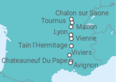 Itinerario del Crucero Escapada al sur de Francia - Riverside
