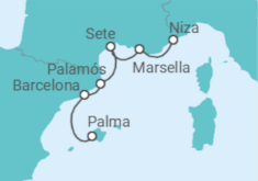 Itinerario del Crucero España, Francia - Silversea
